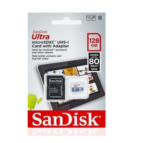 Tarjeta De Memoria Microsd Sandisk 128 Gb Tecnoesim