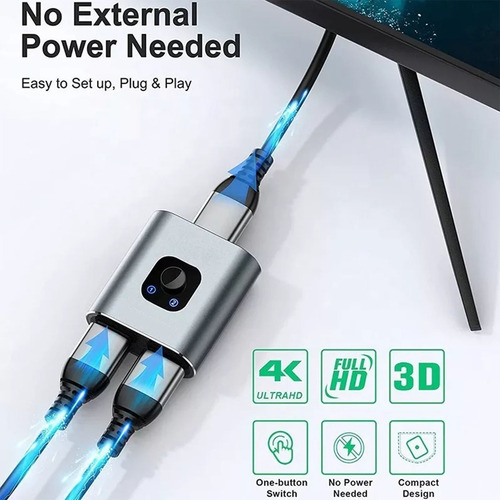 A Switch Splitter Hdmi 4k Bidireccional Conmutador