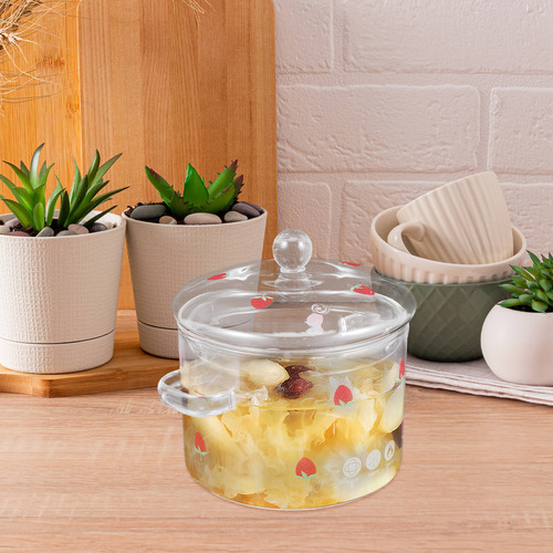 Olla De Vidrio Para Estufa, Olla De Vidrio Transparente Con