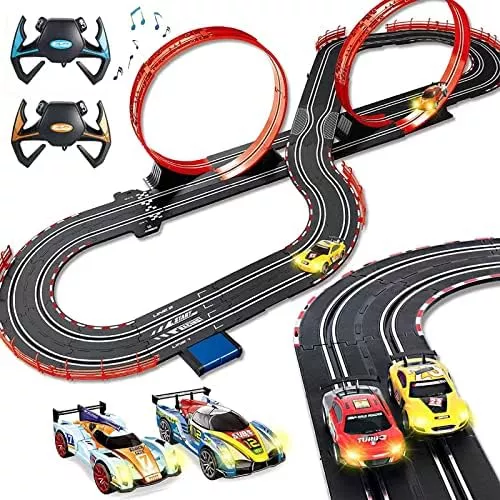 Pista De Carreras De Coches Con Ranura Para Niños Y Niños, J