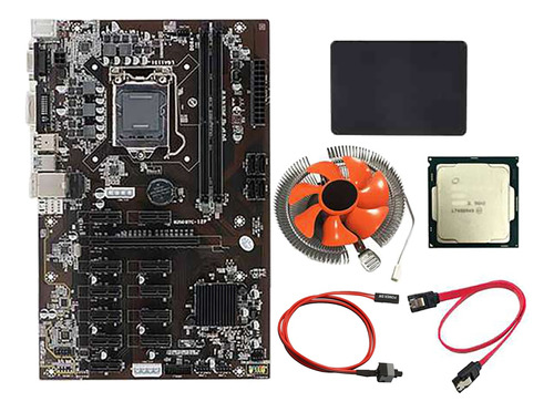 Placa Base Minera B250b Btc Con Cpu G3900+ventilador+ssd 240