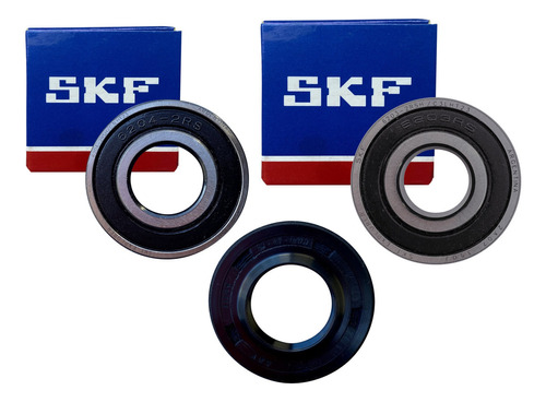 Kit Rulemanes Reten Lavarropas Eslabon De Lujo 6203 6204 Skf