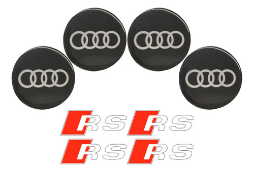 Kit Adesivo Audi Roda Pinça De Freio A1 A3 A4 Rs3 Rs4 Q3 Q7