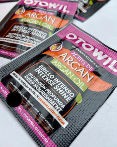 Imagen 6 de 7 de Aceite De Argan Nutricion Y Brillo Intenso Otowil Caja X48un