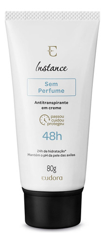 Antitranspirante Em Creme Sem Cheiro Instance 80g Instance Fragrância Sem Perfume