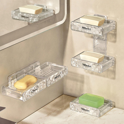 T 5 Jabonera Para Baño, Jabonera Sin Perforación, Bandeja