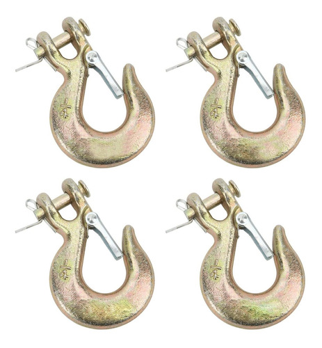 4 Pcs 1 In Clevis Slip Hook With Safety 2750 Lbs Heavy