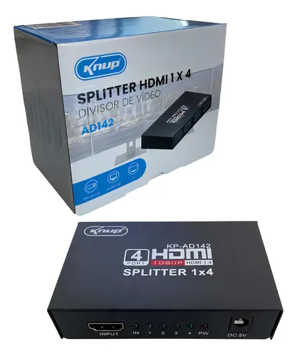 Divisor de cable Hdmi 1x4, divisor 3D Full Hd 1.4