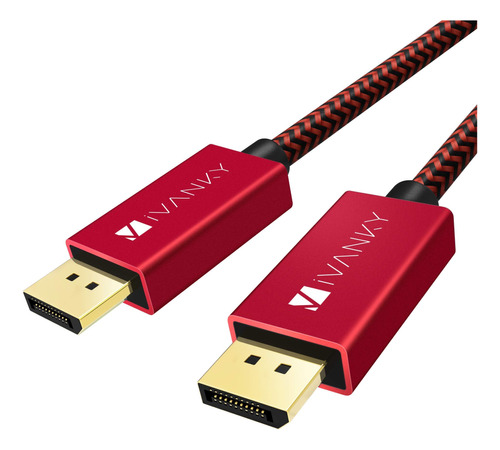 Cable Displayport 10 Pies/rojo, Ivanky Dp Cable [4k60hz, 2k1