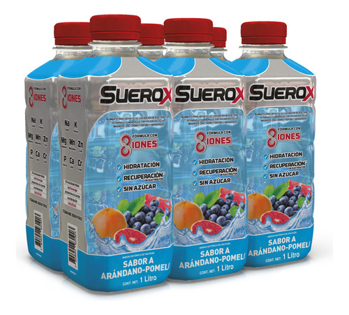 Pack 6 Unidades Suerox Arándano-pomelo 6x1 L