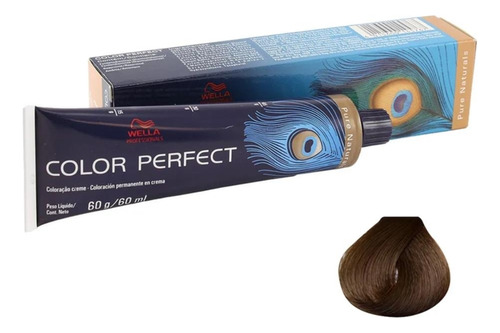 Kit Tintura Wella Professionals  Color Perfect Pure naturals tom 6/0 para cabelo