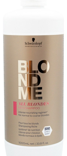 Shampoo Sin Sulfatos Keratin Restore Blondme 1lt Schwarzkopf