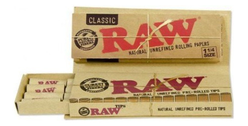 Papelillos + Tips Preenrolados 1 1/4 Connoisseur Raw