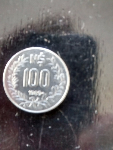 Numismatica Moneda De 100$1989 Uruguay