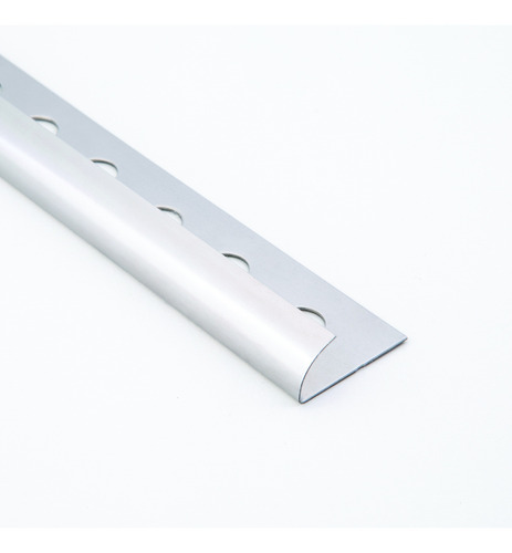 Guardacanto Tradicional Acero 6x2500 Mm Moldumet Plata Esmerilada