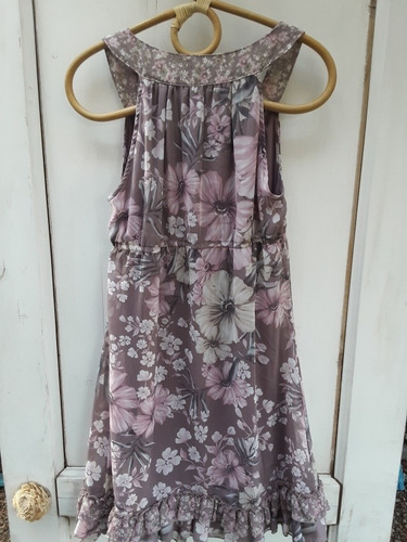 Imagen 3 de 3 de Vestido Estampado Flores Italiano Talla S