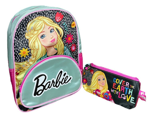 Bolso Morral Barbie 35cm + Cartuchera Envio Gratis 