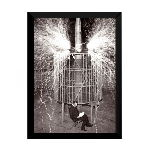 Quadro Eletricidade Arco Nikola Tesla Inventor