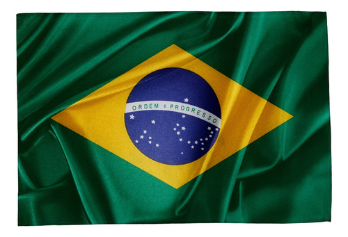 Bandeira Do Brasil Grande Tecido 1,50x0,90m