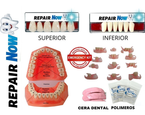 Imagen 7 de 8 de Kit Protesis Dental Diente Provisorio Agnovedades