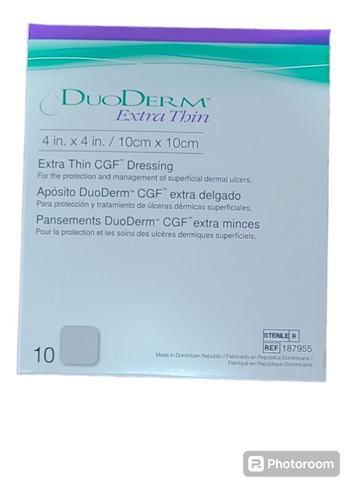 Caja 10 Unidades Apósito Duoderm Extra Thin (10x10cm) 187955