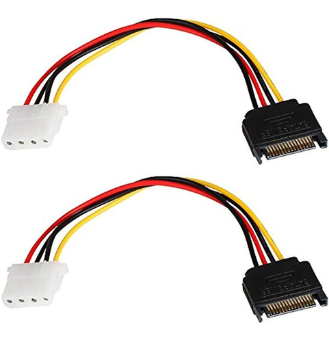 Cable De Adaptador De Alimentación Sata De 2 Paquetes