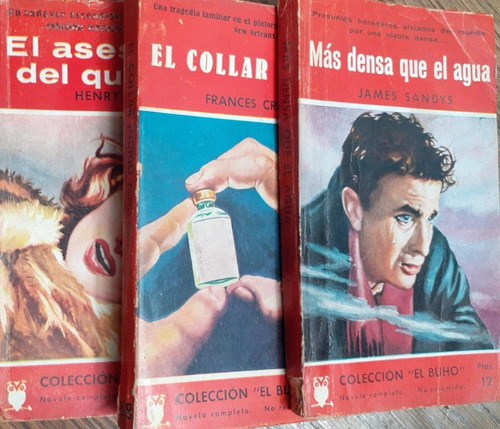 Col. El Búho. 3 Novelas De Misterio- Barcelona . 1ª-1958/9