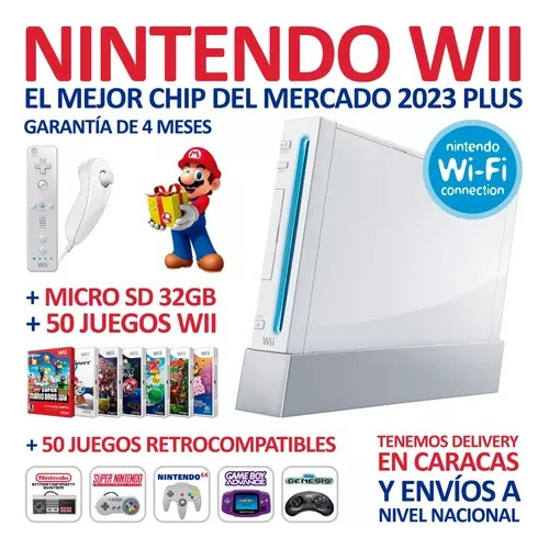 Nintendo Wii Blanco Chipeado Como Nuevo