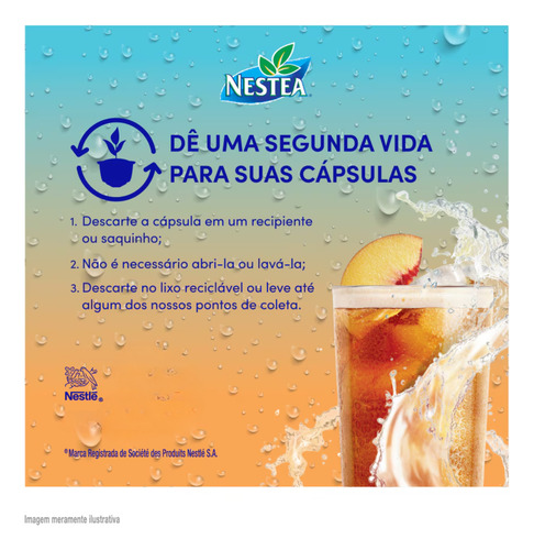 Chá Em Cápsula Nestea Dolce Gusto Pessego 180g Caixa 10 Unid