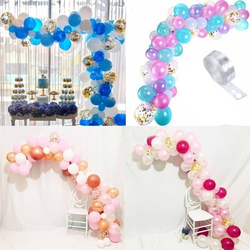 Pack X5 Cinta Para Guia Arco Globos Deco Fiesta Belgrano 5m