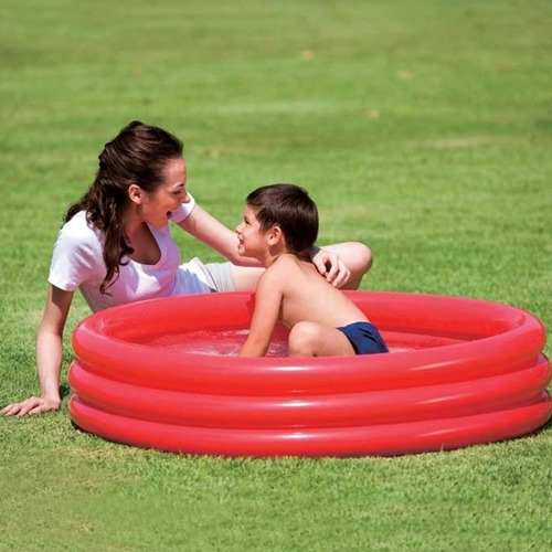 Imagen 3 de 7 de Pileta Inflable Redonda Roja Bestway 152cm X 30cm 282l