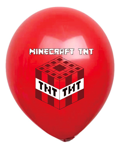 Fiesta Minecraft Juego De Píxeles Globos De Cumpleaños