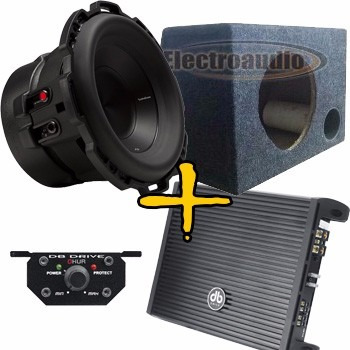 Woofer Rockford P3 1200w + Cajon + Potencia + Control