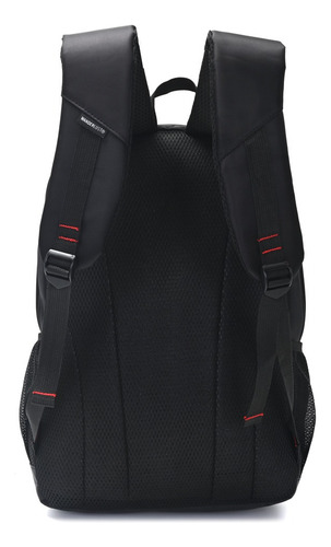 Mochila Wanderlust Portanotebook Urban Red 18p Color Negro Diseño De La Tela Liso