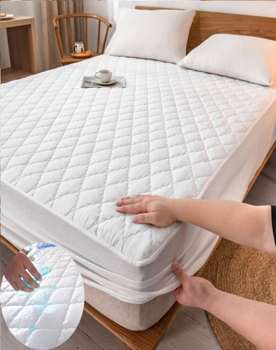 Cubre Colchon Impermeable + 1 Funda De Almohada 105x200cm+30