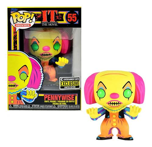 Funko Pop! Movies: It - Pennywise 55 (black Light) Exclusivo