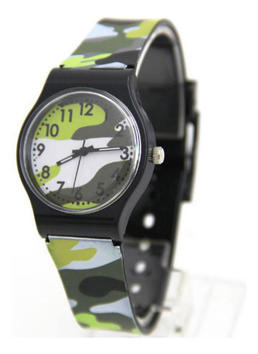 Reloj De Pulsera De Cuarzo Con Diseño De Camuflaje En V Para