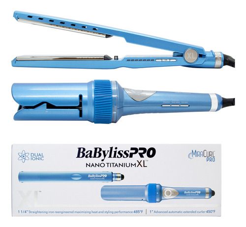 Babyliss Pro Set Xl Miracurl 25mm + Plancha Xl 9091 Pelo 3c