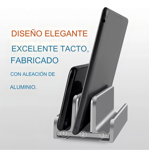 Soporte Base Vertical Aluminio Para Notebook Smartphone