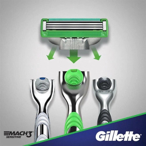 Carga Gillette Mach3 Sensitive Football Leve 4 Pague 3
