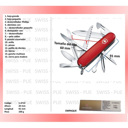 Imagen 2 de 5 de Navaja Fieldmaster, Funda Nylon Y Cordón, Victorinox