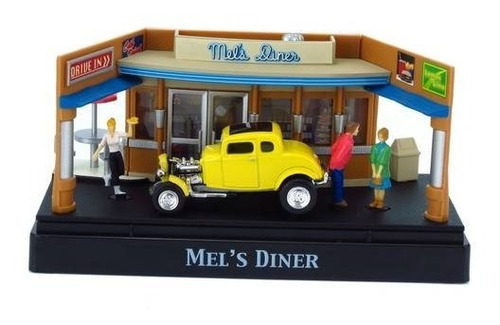 Ford Coupé Mel's Diner 1932 - Diorama 1:64 - Motormax