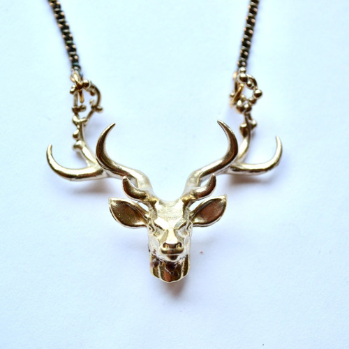 Imagen 5 de 6 de Collar De Ciervo, Animal, Joyeria De Bronce, Joya, Cod1