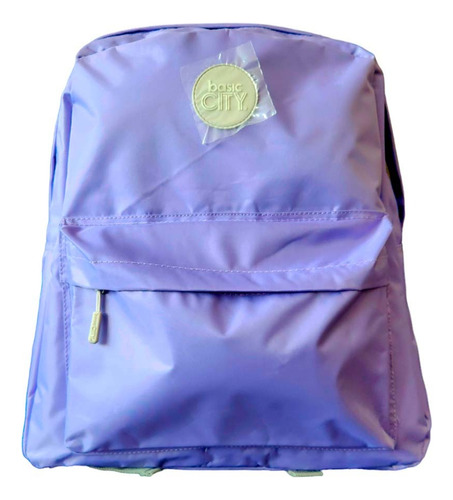 Mochila Escolar Basic City Mochila Lila Claro Color Lila Diseño Lisa 22l