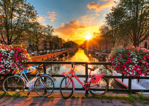 Rompecabezas Ravensburger Bicicletas En Amsterdam 1000 Pzas