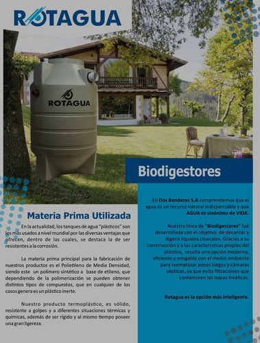 Biodigestor Camara Séptica Autolimpiable Rotagua 600 Litros