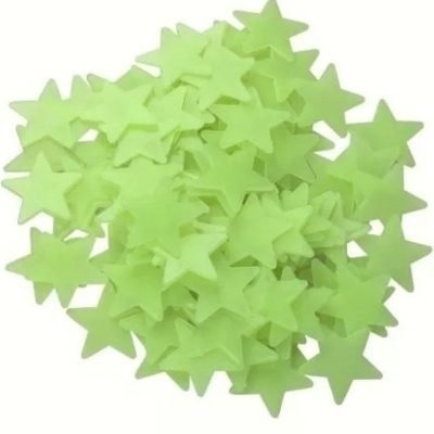24 Estrelas Fluorescentes Neon Teto/parede Brilha Escuro!
