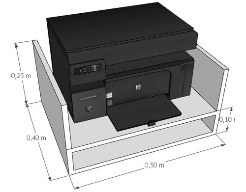 Suporte,base P/ Impressora Branco Suporte Papel A4 Em Mdf