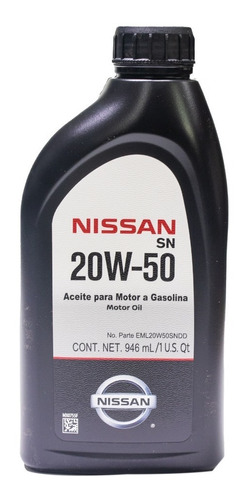 Aceite 20w-50 Original Nissan Para Motor Gasolina