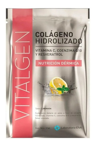 Vitalgen Colageno Nutricion Dérmica X 15 Sobres Limonada